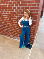Christian Cami Stretch Denim Jumpsuit