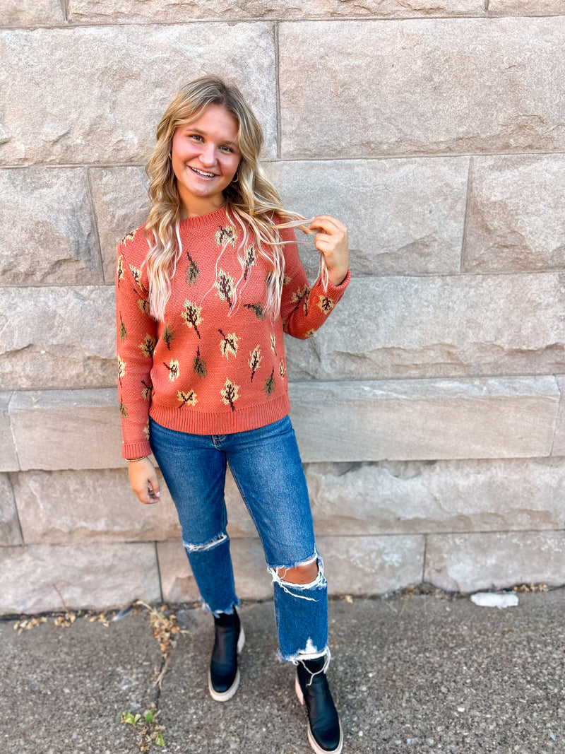 Maple Leaves Pattern Sweater