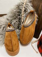 Faux Fur Platform Slippers