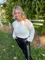 Flared Open Weave Sweater