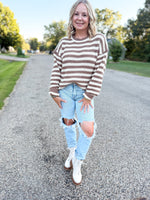 Mary Belle Striped Knit Sweater