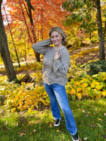 Brinley Bishop Sleeve Pheasant Knit Top
