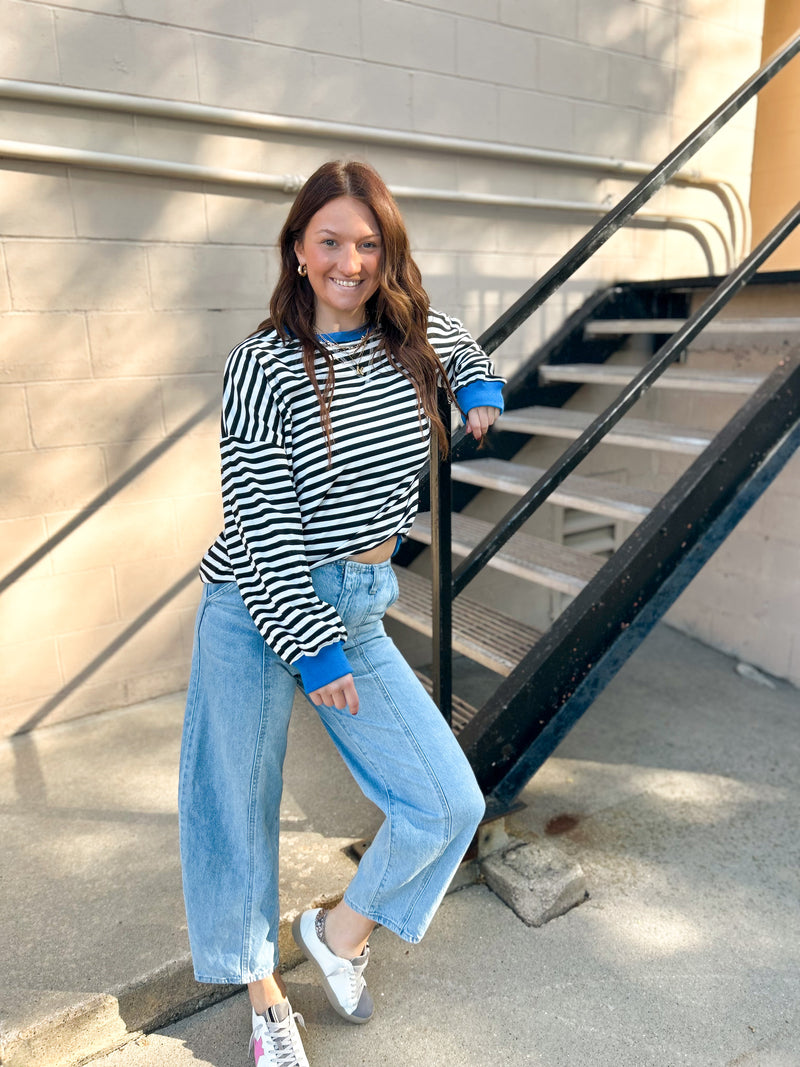 Wanda Striped Pullover Crew