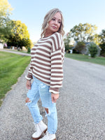 Mary Belle Striped Knit Sweater