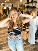 Striped Crop Tank Top