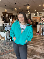 Marianne Half Zip Kangaroo Pocket Hoodie