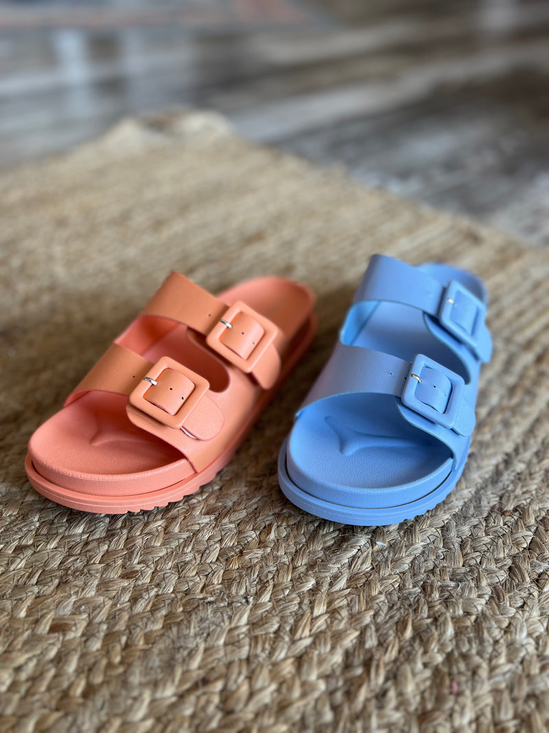Candy Color Buckle Sandals