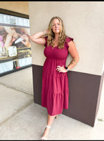 April Flutter Sleeve Maxi Dress