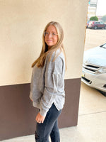Washed Out Side Split Long Sleeve