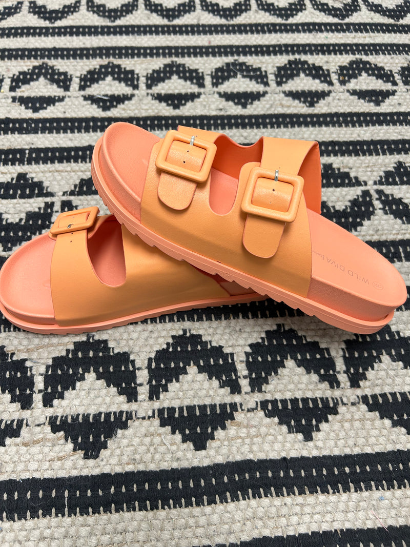 Candy Color Buckle Sandals