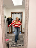 Seth Red Striped Cardigan