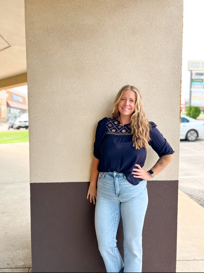 Paige Floral Embroidered Blouse