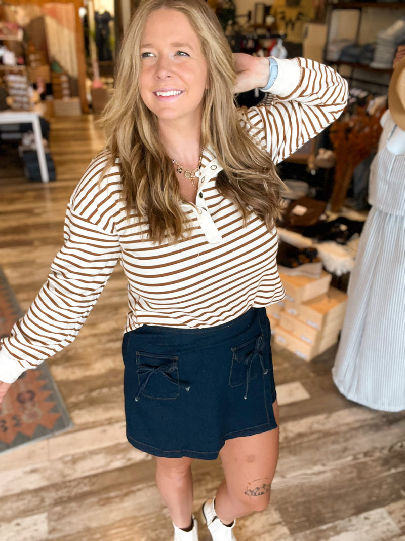 Wrap Front Tie Skort