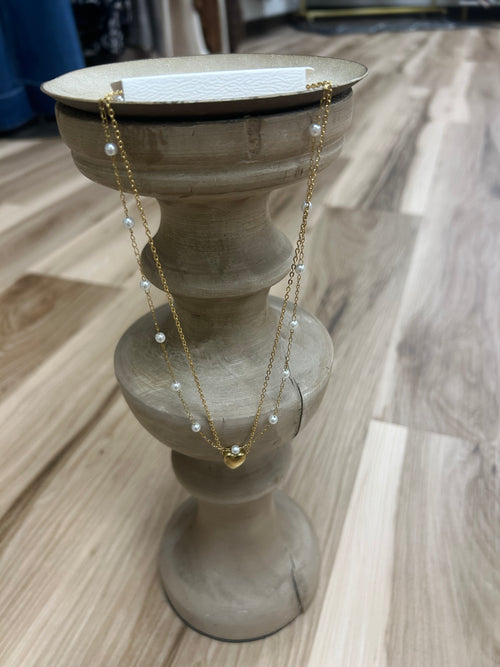 18K Stainless Steel Gold Layered Necklace