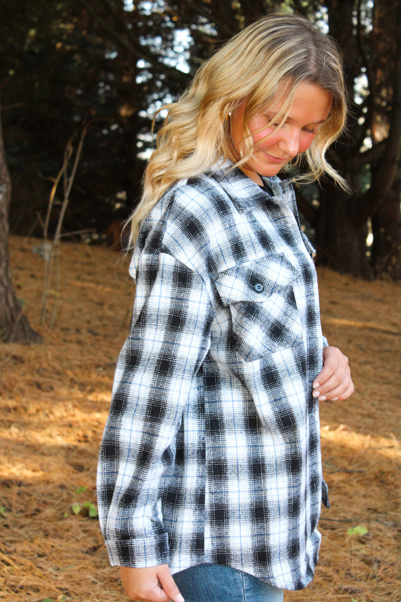 Oversized Plaid Button Up