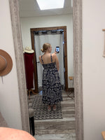 Floral Damask Bow Detail Dress