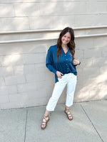 Light Satin Button Down Shirt