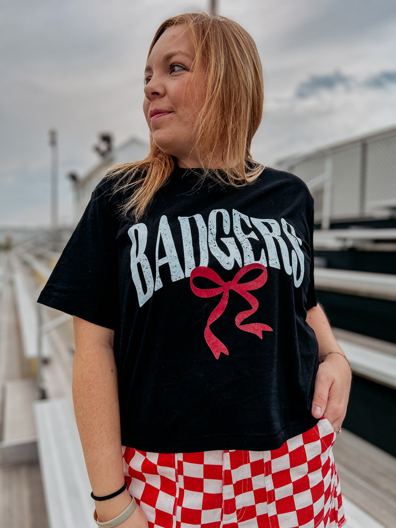 Badgers Boxy Bow Tee