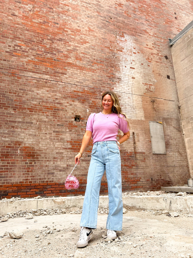 Mauve Blouson Sweater