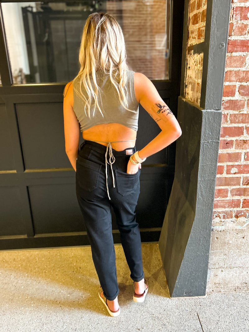 black judy blue tie joggers