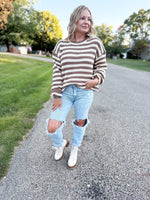 Mary Belle Striped Knit Sweater