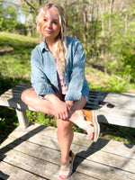 Beatrice Cropped Denim Shacket