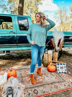 Leslie Crew Neck Chest Pocket Sweater