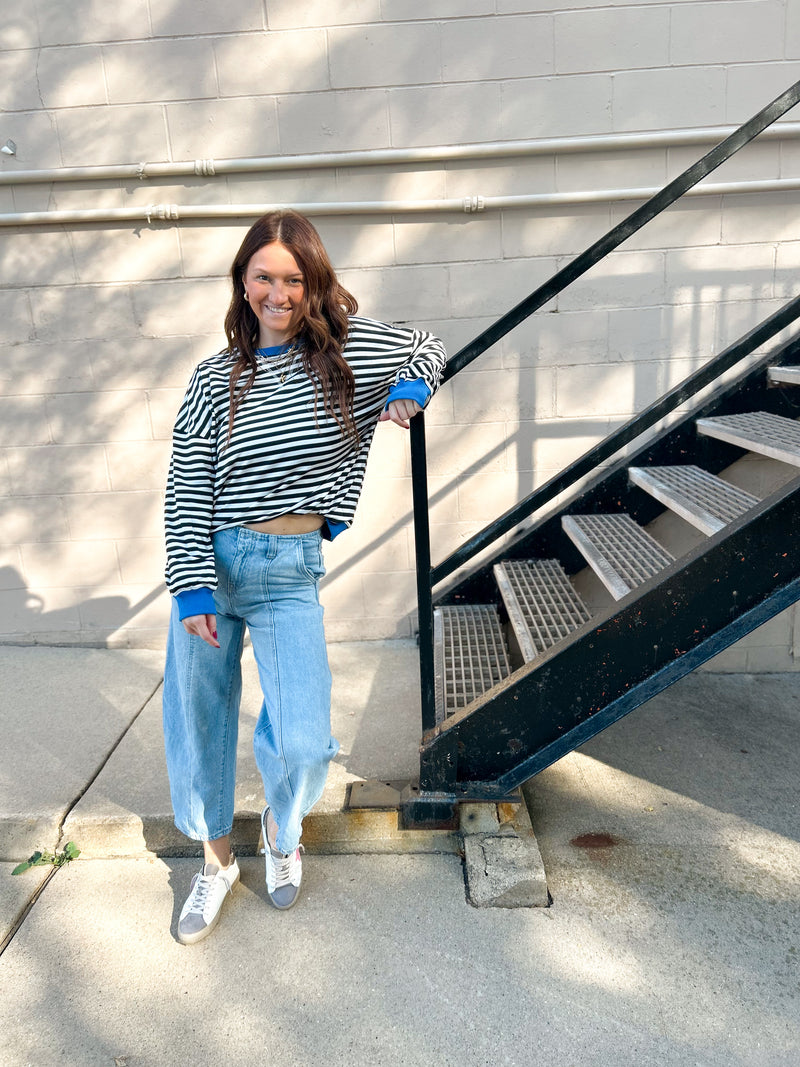 Wanda Striped Pullover Crew