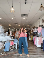 Amber Woven Pleated Wide Leg Pants