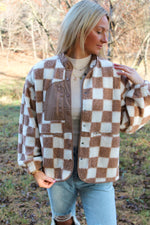 Checkered Sherpa Jacket