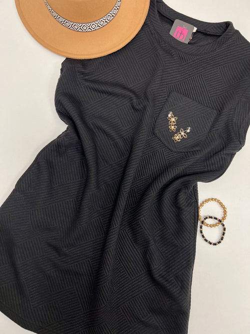 entro sport t-shirt dress in black