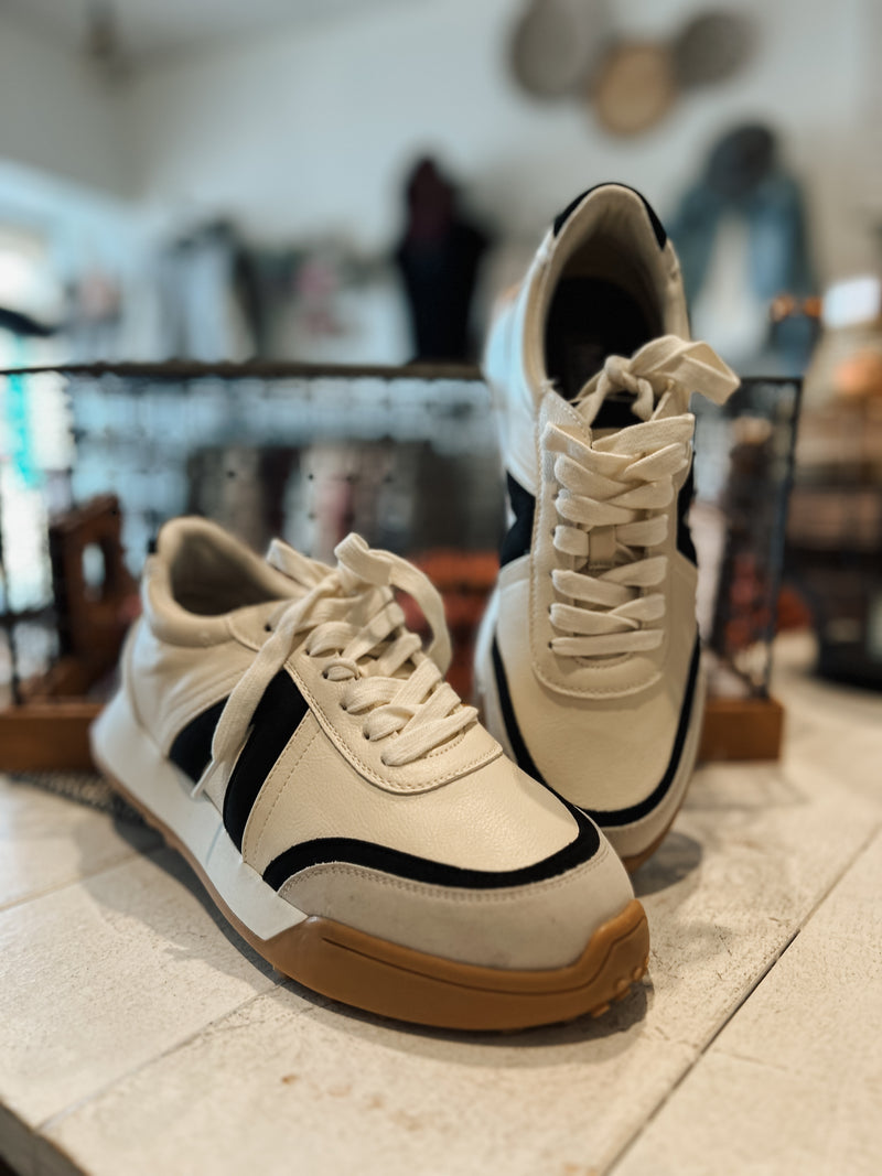 White and Black Town Sneakers