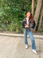Corduroy Boho Plaid Button Down
