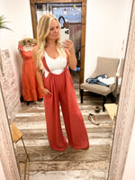 All the Way Up Wide Leg Pant Overalls