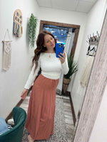 Persephone Tiered Woven Midi Skirt