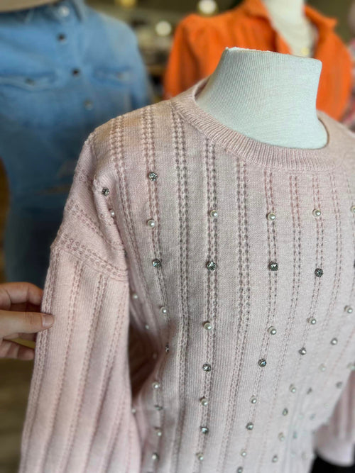 Darling Pearl Detailed Sweater