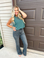 le lis high neck bodysuit blouse in teal