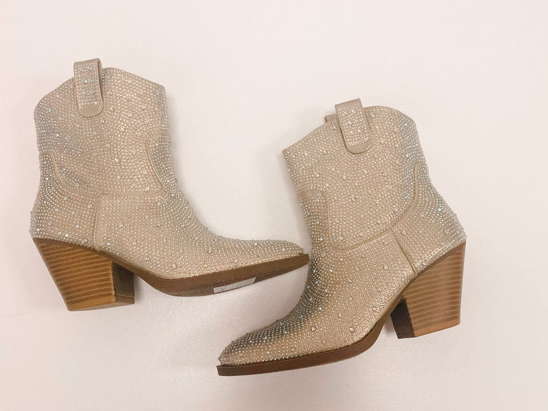 River Ankle Booties With Bling