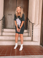 jersey sequin tiger oversized tee/dress with pockets
