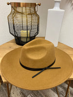 Wool Felt String Strap Fedora Hat