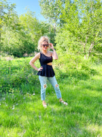 Ashley One Shoulder Peplum Top