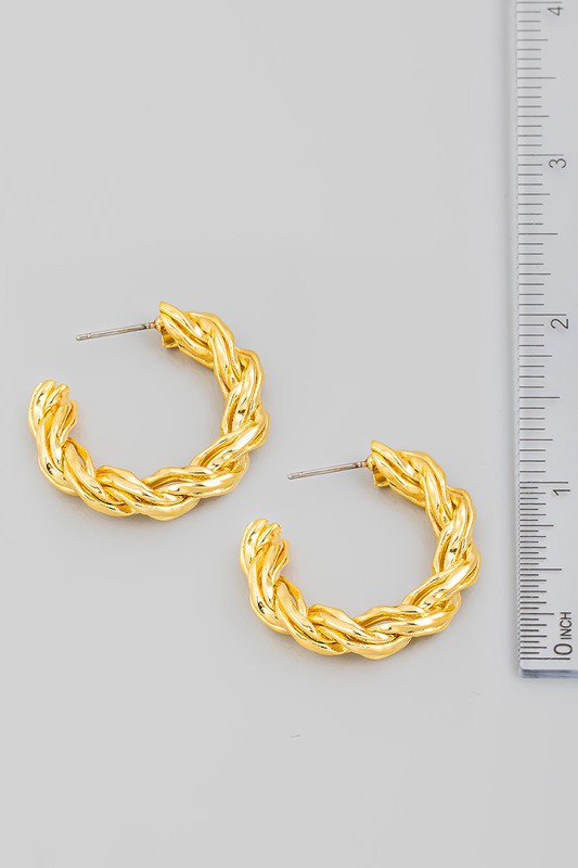 Metallic Hoop  Earrings