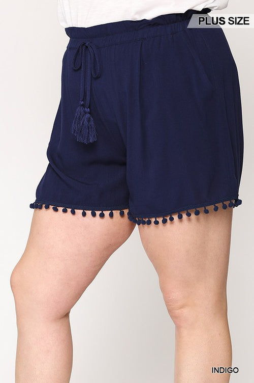 Tassel Tie Pom Shorts