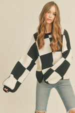 Black and white checkered Sweater 