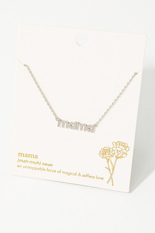 silver mama pendant necklace 
