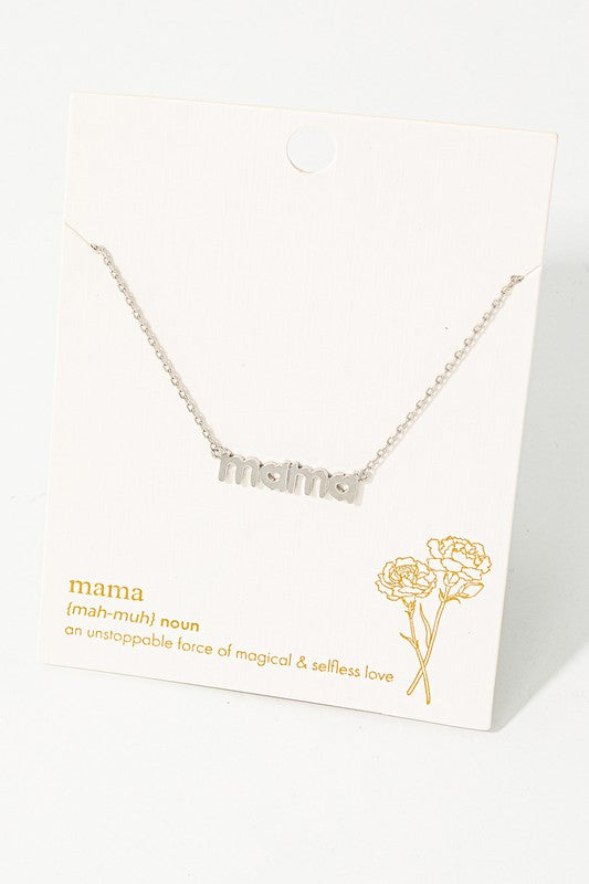 silver mama pendant necklace 