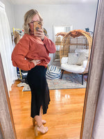 Sabrina Ribbed Sweater Midi Skirt