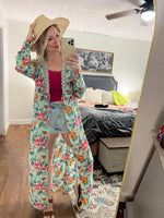Floral Self Tie Kimono