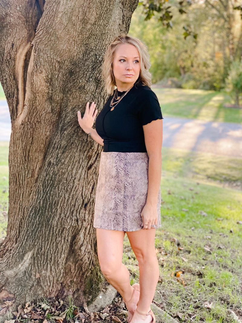 Darcy Snake Skin Skirt