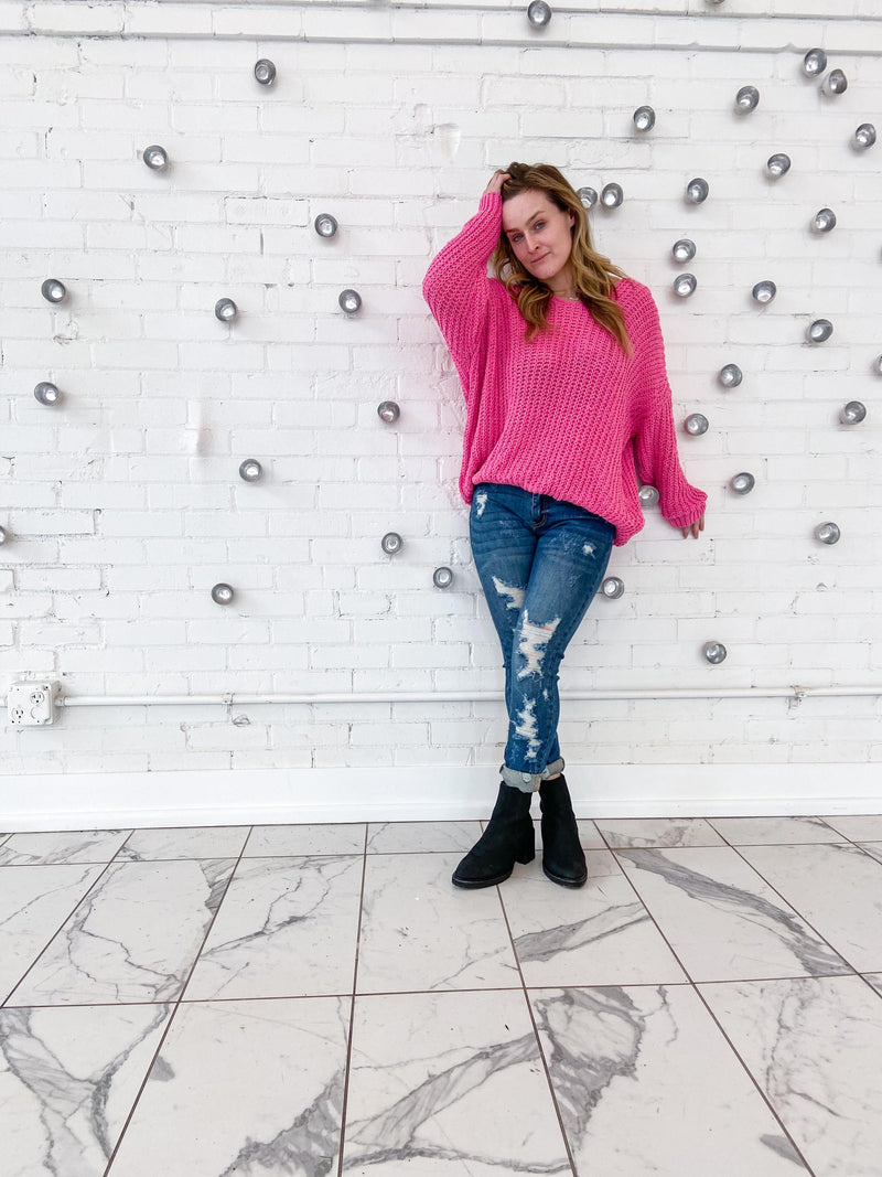 Tawny V-neck Chenille Sweater - Trendsetters Fashion Boutique
